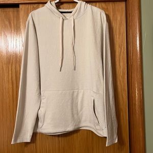 BNWT ZELOS Textured Ivory Heather Hoodie Size Medium